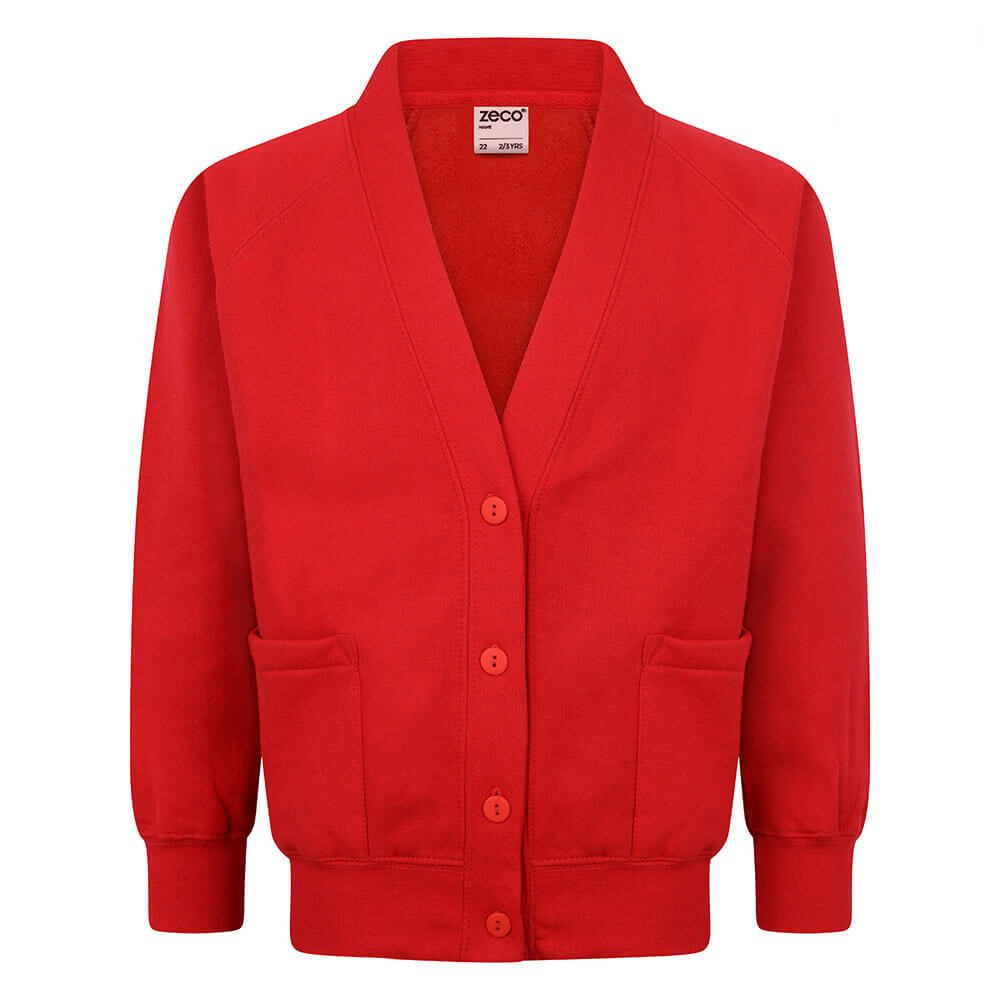 South Avenue Primary School – Red Sweatshirt Cardigan (with school logo)